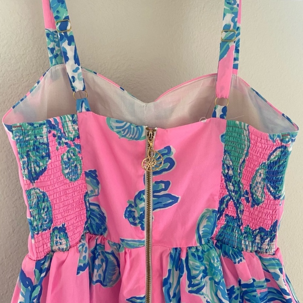 Lilly Pulitzer Ardleigh Pink & Blue Mini Dress sz 2 - Picture 4 of 7